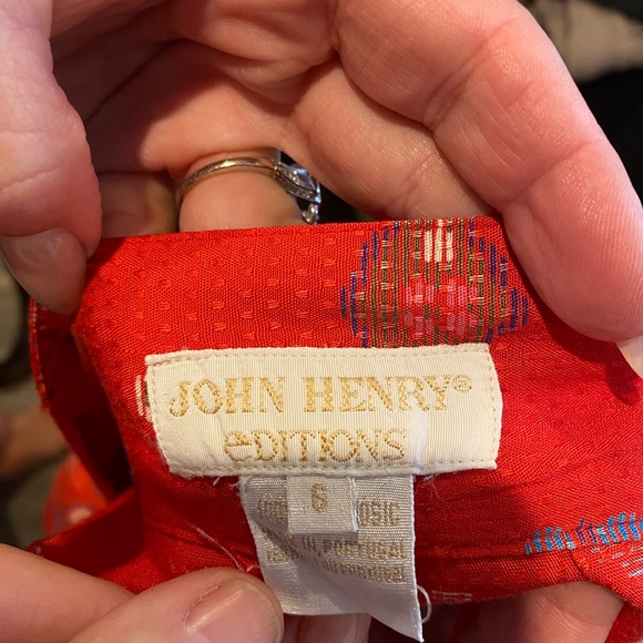 Red Patterned Midi Skirt - Picture 15 of 15